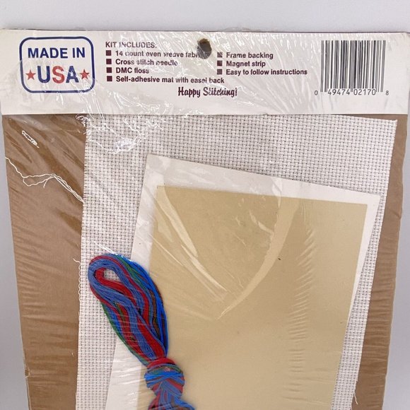 COUNTED CROSS STITCH KIT PHOTO FRAME PICTURE THAT~School Days New Berlin Co - Picture 6 of 7